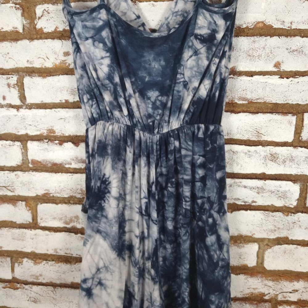 Ginger G Tie Dye ROMPER Blue & White Sz M - Picture 5 of 8